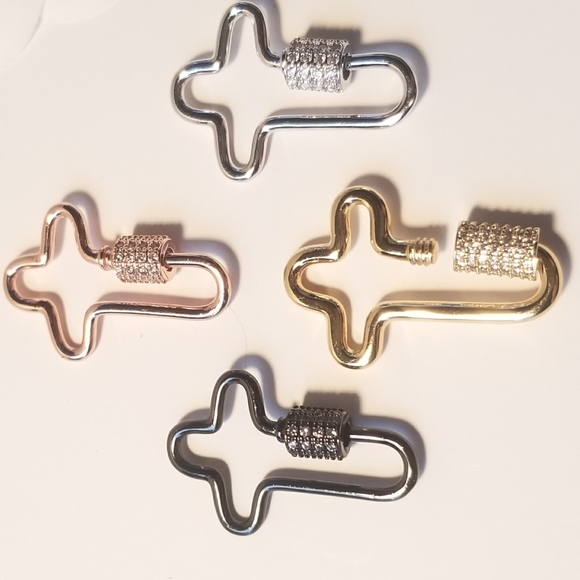 NWT Pave CZ Cross Carabiner NEW in Gift Box - Picture 3 of 5